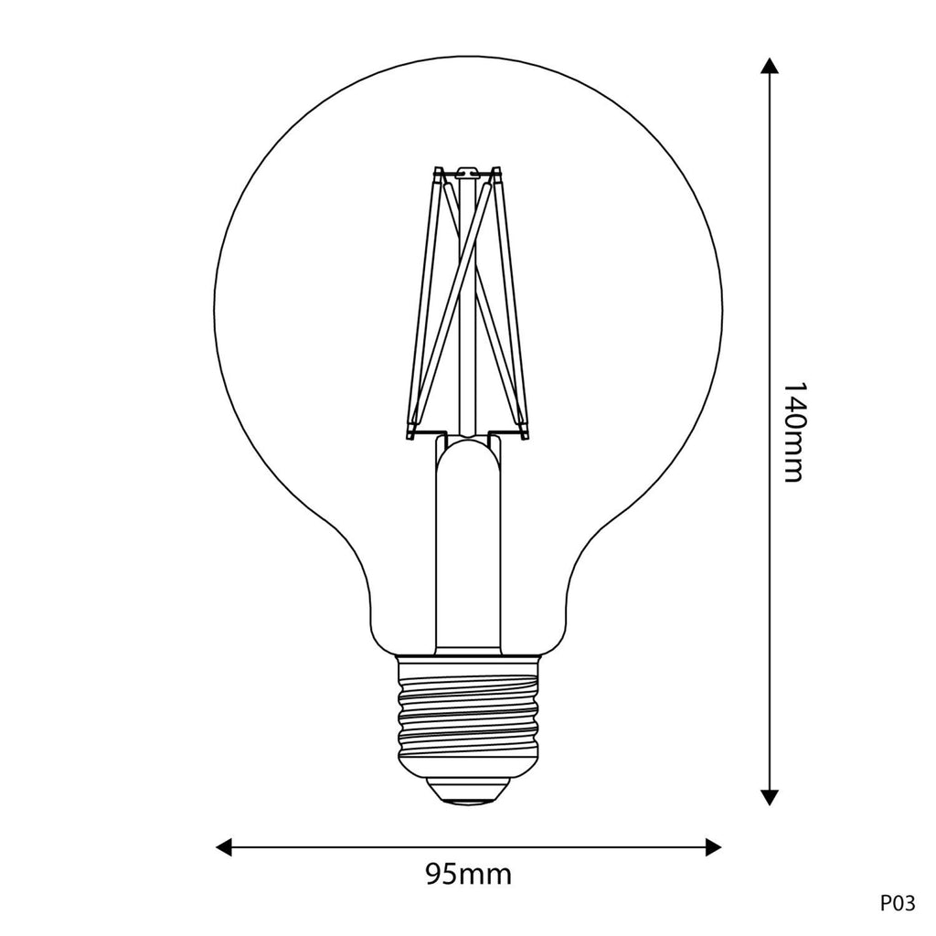 AMPOLLETA PORCELLANA 95 MM LED