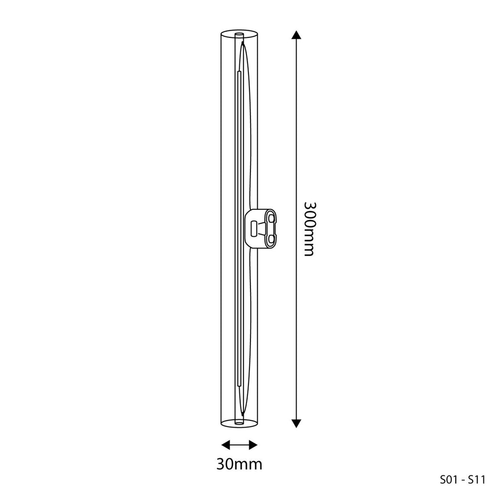 AMPOLLETA LINEAR CLEAR 300 MM S14D LED