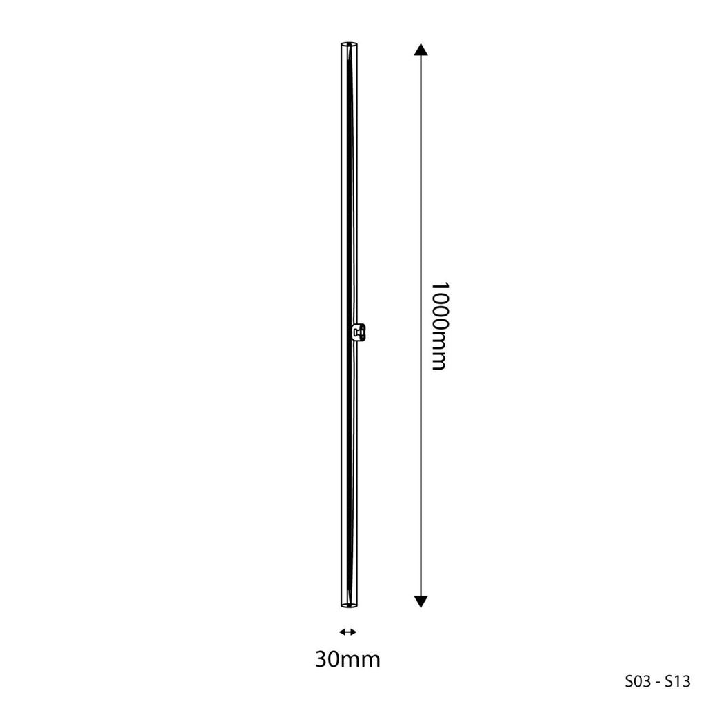 AMPOLLETA LINEAR CLEAR 1000 MM S14D LED