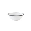 BOWL ENLOZADO BLANCO JASPEADO 14 CM